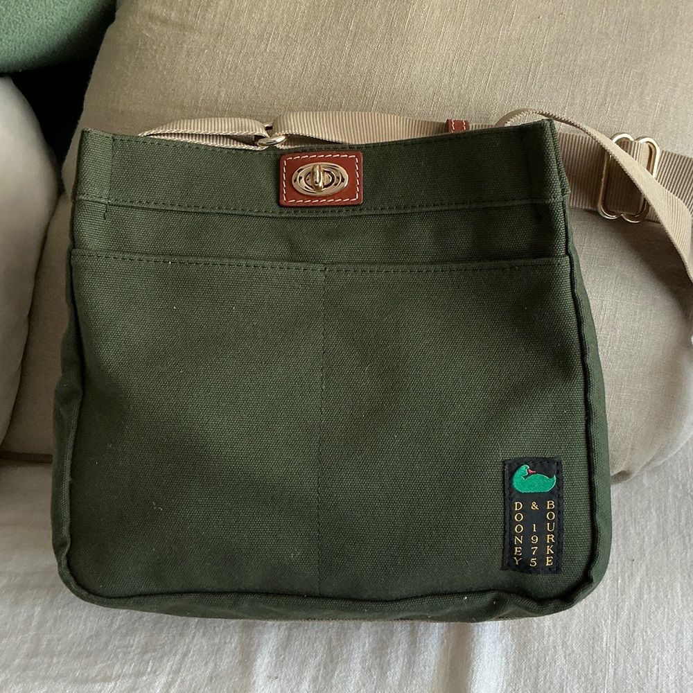 Dooney & Bourke Olive Green Canvas crossbody 24